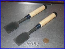 Funahiro Oire Nomi Japanese Bench Chisels 36mm, 42mm Set of 2 White oak Unused