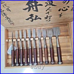 Funahiro Oire Nomi Japanese Bench Chisels Multi Hollows Polished Set of 10 Used