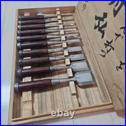 Funahiro Oire Nomi Japanese Bench Chisels Multi Hollows Polished Set of 10 Used