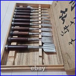 Funahiro Oire Nomi Japanese Bench Chisels Multi Hollows Polished Set of 10 Used