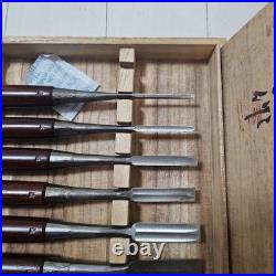 Funahiro Oire Nomi Japanese Bench Chisels Multi Hollows Polished Set of 10 Used