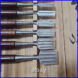 Funahiro Oire Nomi Japanese Bench Chisels Multi Hollows Polished Set of 10 Used