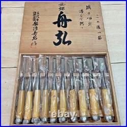 Funahiro Oire Nomi Japanese Bench Chisels Set of 10 Polished Finish With Box