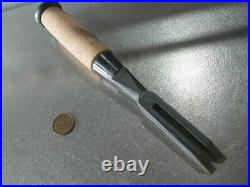 Futamata Mukomachi Nomi Japanese Bench Chisel 6mm / 18mm Special Shape Used