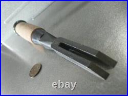 Futamata Mukomachi Nomi Japanese Bench Chisel 6mm / 18mm Special Shape Used