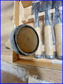 Genju Funahiro Japanese Bench Chisels Oire Nomi Set of 10 White oak With Box