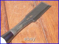 Genju Funahiro Japanese Bench Chisels Wakisashi Nomi 24mm 2Hollows Ura Unused Genju Funahiro Japanese Bench Chisels Wakisashi Nomi 24mm 2Hollows Ura Unused