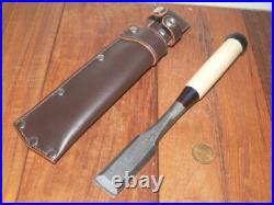 Genju Funahiro Japanese Bench Chisels Wakisashi Nomi 27mm 2Hollows Ura Unused Genju Funahiro Japanese Bench Chisels Wakisashi Nomi 27mm 2Hollows Ura Unused