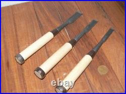 Genju Funahiro Oire Nomi Japanese Bench Chisels 12, 15, 18mm Set of 3 Genju Funahiro Oire Nomi Japanese Bench Chisels 12, 15, 18mm Set of 3