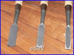 Genju Funahiro Oire Nomi Japanese Bench Chisels 12, 15, 18mm Set of 3