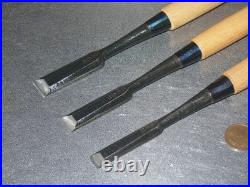 Genju Funahiro Oire Nomi Japanese Bench Chisels 12, 15, 18mm Set of 3 Unused