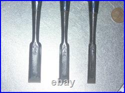 Genju Funahiro Oire Nomi Japanese Bench Chisels 12, 15, 18mm Set of 3 Unused