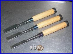 Genju Funahiro Oire Nomi Japanese Bench Chisels 12, 15, 18mm Set of 3 Unused