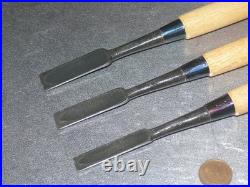 Genju Funahiro Oire Nomi Japanese Bench Chisels 12, 15, 18mm Set of 3 Unused