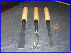 Genju Funahiro Oire Nomi Japanese Bench Chisels 12, 15, 18mm Set of 3 Unused