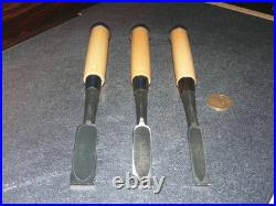 Genju Funahiro Oire Nomi Japanese Bench Chisels 12, 15, 18mm Set of 3 Unused