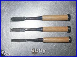Genju Funahiro Oire Nomi Japanese Bench Chisels 12, 15, 18mm Set of 3 Unused