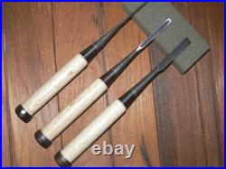 Genju Funahiro Oire Nomi Japanese Bench Chisels 3, 6, 9mm Set of 3