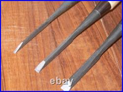 Genju Funahiro Oire Nomi Japanese Bench Chisels 3, 6, 9mm Set of 3