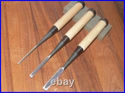 Genju Funahiro Oire Nomi Japanese Bench Chisels 3, 6, 9mm Set of 3