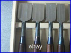 Genju Funahiro Oire Nomi Japanese Bench Chisels Multi Hollows Set of 10 Ebony