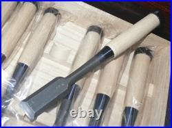 Genju Funahiro Oire Nomi Japanese Bench Chisels Set of 10 White oak Unused