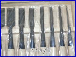Genju Funahiro Oire Nomi Japanese Bench Chisels Set of 10 White oak Unused