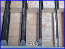 Genju Funahiro Oire Nomi Japanese Bench Chisels Set of 10 With Box Used