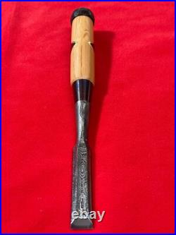 Hanyu Yasushi 15mm (5/8) Oire Nomi Japanese Chisel Blue Steel 2 Mokume Hanyu Yasushi 15mm (5/8) Oire Nomi Japanese Chisel Blue Steel 2 Mokume