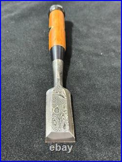 Hanyu Yasushi 30mm (1-1/4) Oire Nomi Japanese Chisel Blue Steel 2 Mokume