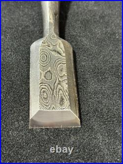 Hanyu Yasushi 30mm (1-1/4) Oire Nomi Japanese Chisel Blue Steel 2 Mokume