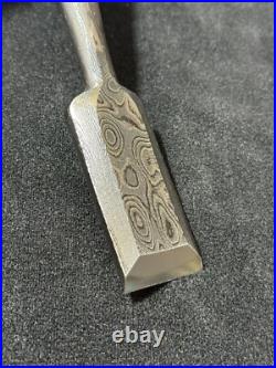 Hanyu Yasushi 30mm (1-1/4) Oire Nomi Japanese Chisel Blue Steel 2 Mokume