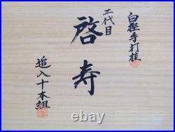 Hanyu Yasushi Damascus Oire Nomi Japanese Bench Chisels Set of 10 Red Oak Handle