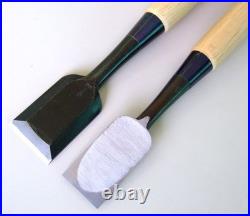 Hanyu Yasushi Damascus Oire Nomi Japanese Bench Chisels Set of 10 Red Oak Handle