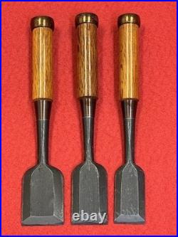 Hidari Hisasaku Oire Nomi Japanese Bench Chisels Set of 10 With Box Used