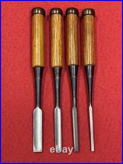 Hidari Hisasaku Oire Nomi Japanese Bench Chisels Set of 10 With Box Used