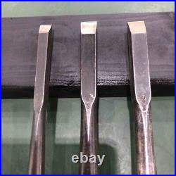 Hidari Hisasaku Oire Nomi Japanese Bench Chisels Set of 3 Used