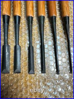 Hidari Hisasaku Shinogi Oire Nomi Japanese Dovetail Bench Chisels Set of 10