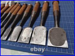 Hidari Hisasaku Vintage Oire Nomi Japanese Bench Chisels Set of 10 Hidari Hisasaku Vintage Oire Nomi Japanese Bench Chisels Set of 10