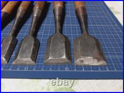 Hidari Hisasaku Vintage Oire Nomi Japanese Bench Chisels Set of 10 Hidari Hisasaku Vintage Oire Nomi Japanese Bench Chisels Set of 10