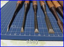 Hidari Hisasaku Vintage Oire Nomi Japanese Bench Chisels Set of 10 Hidari Hisasaku Vintage Oire Nomi Japanese Bench Chisels Set of 10
