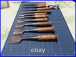 Hidari Hisasaku Vintage Oire Nomi Japanese Bench Chisels Set of 10 Hidari Hisasaku Vintage Oire Nomi Japanese Bench Chisels Set of 10