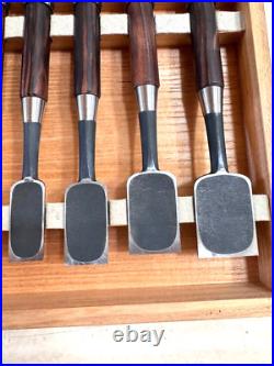 Hidari Ichihiro Oire Nomi Japanese Bench Chisels Yamasaki Shozo Set of 10 With Box