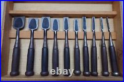 Hidari Ichihiro Oire Nomi Japanese Bench Chisels Yamasaki Shozo With Box Set of 10