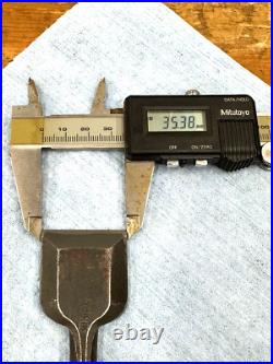 Hidari Ichihiro Vintage Japanese Bench Chisels Oire Nomi 35.4mm Used