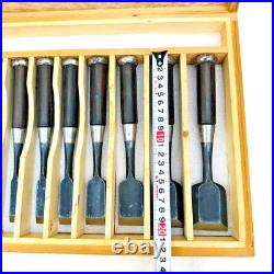 Hidari Ichihiro Yamasaki Shozo Oire Nomi Japanese Bench Chisels Set of 10 Ebony