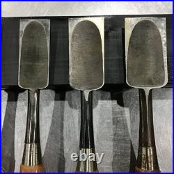 Hidari Ichikou Japanese Bench Chisel Oire Nomi Set of 6 With Box Used