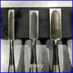 Hidari Ichikou Japanese Bench Chisel Oire Nomi Set of 6 With Box Used