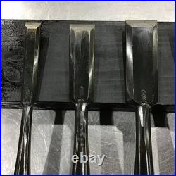 Hidari Ichikou Japanese Bench Chisel Oire Nomi Set of 6 With Box Used