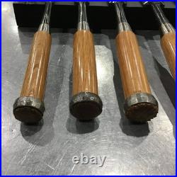 Hidari Ichikou Japanese Bench Chisel Oire Nomi Set of 6 With Box Used